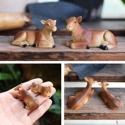 Miniature Fairy Garden Squirrels Set Miniature Forest Animal Figures Figurines Kit Mini Garden Supplies Bonsai Decorations