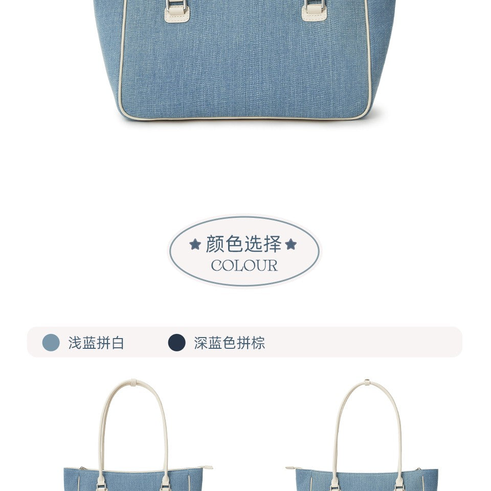 LEE Women Crossbody Shoulder Bag Double-strand Arched Handle Design Daily Travel Shopping Bag Stylish College Student Tote Bag