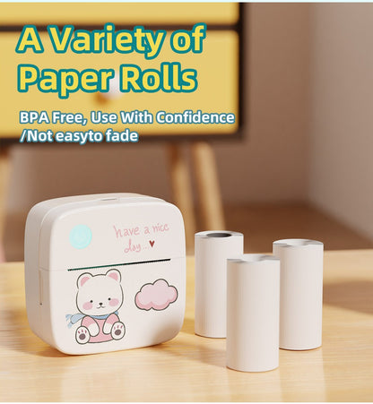 1200mAh Mini Printers Wireless Bluetooth Label Maker Printer 57mm Thermal Stickers Printer For School Home Text Photo Printing