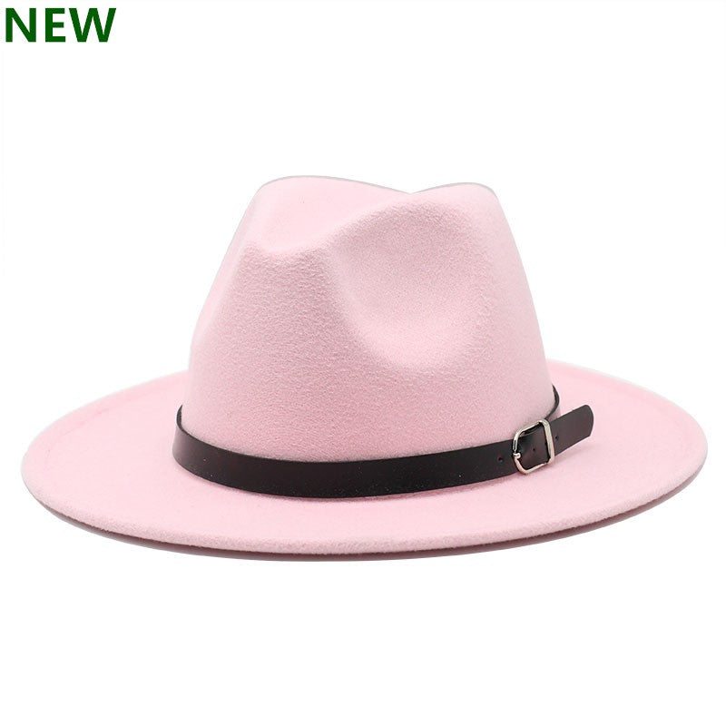 free shipping 2022 new Fashion men fedoras women's fashion jazz hat summer spring black woolen blend cap outdoor casual hat X XL