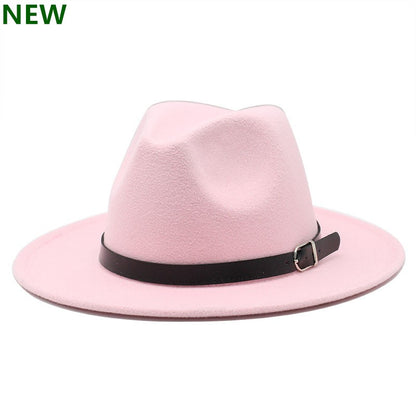 free shipping 2022 new Fashion men fedoras women's fashion jazz hat summer spring black woolen blend cap outdoor casual hat X XL