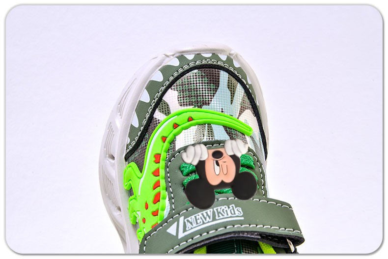 2025 New Disney Boys Led Lighted Shoes Fashion Mickey Children's Casual Sneakers Kids Luminous Shoes Sport Shoes Lighted Shoes