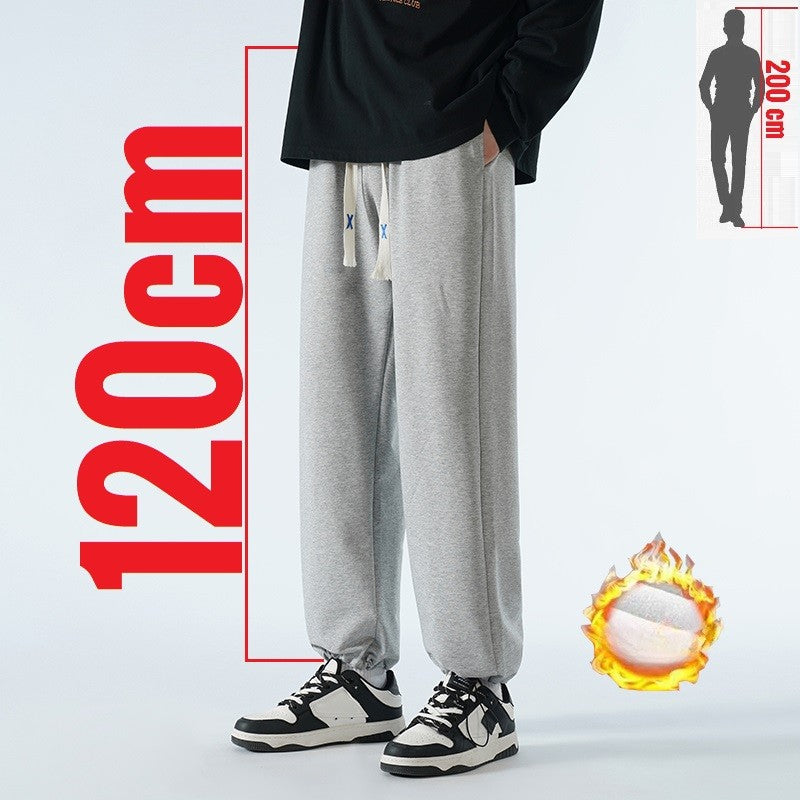 Big Tall Men Sweat Pant Drawstring Extra Long Length Sweatpant Stretch Winter Fleece Sport Jogger Trouser Male 200Cm 190cm 120cm