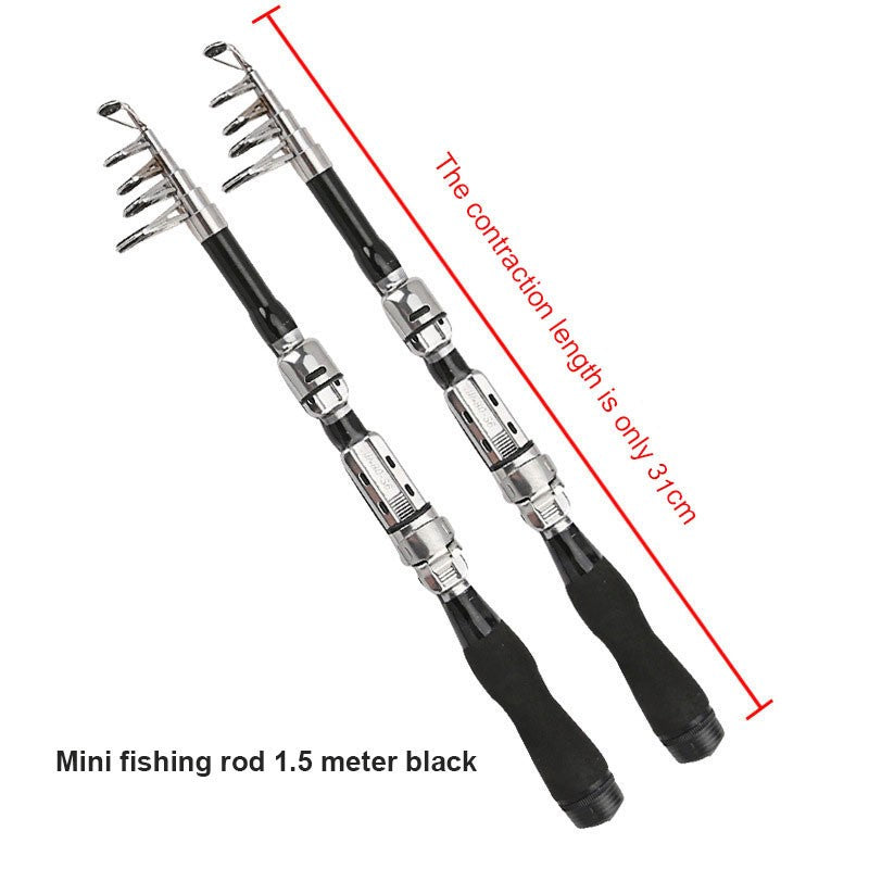 1~2.3m Telescopic Mini Fishing Rods Super Hard Carbon Steel Rivers Lakes Fishing Rod Portable Sea Pole Fishing Good Accessories