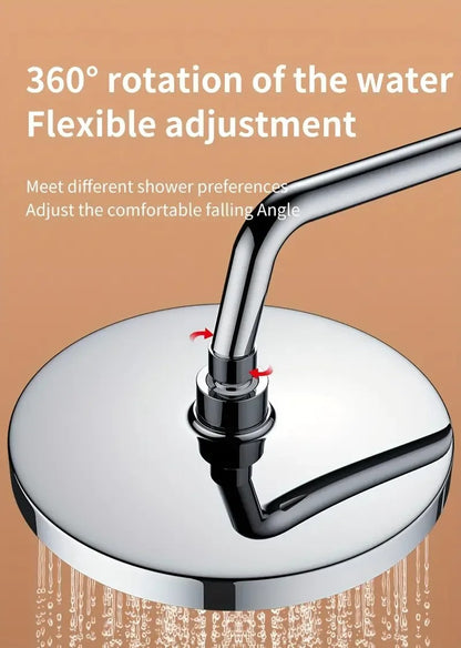 25cm Top Spray Large Water Volume Booster Shower Head Pressurized Single Head Home Bathroom Shower Head