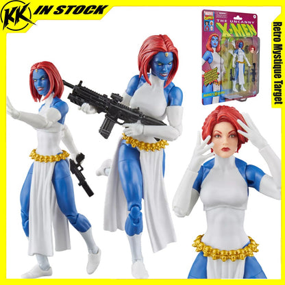 X-Men Uncanny Retro Mystique Target Exclusivo Boneco Articulado de 15cm Colecionável Figuras Inspiradas nos Quadrinhos X-Men Modelo de Brinquedo de Presente