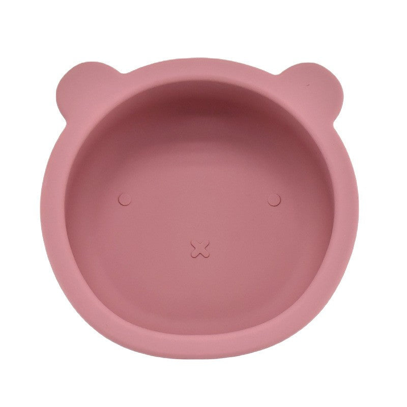 BPA Free Baby Silicone Feeding Bowl Cartoon Dishes For Kids Suction cup Anti-Drop Non-Slip Dinnerware Autonomous eating training