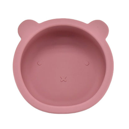 BPA Free Baby Silicone Feeding Bowl Cartoon Dishes For Kids Suction cup Anti-Drop Non-Slip Dinnerware Autonomous eating training