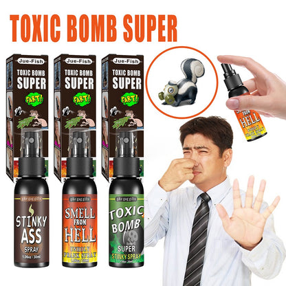 6 unidades-1 unid. 30ml Adereços de Halloween Spray Líquido de Peido Não Tóxico Bomba de Cheiro Fedorento Brinquedo de Pegadinha de Gás Malcheiroso Artigos de Festa de Brincadeira