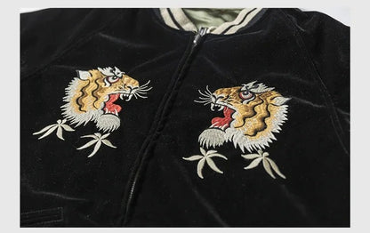 Non Stock Suka Reversible Souvenir Jacket Embroidered Sukajan Baseball Outerwear