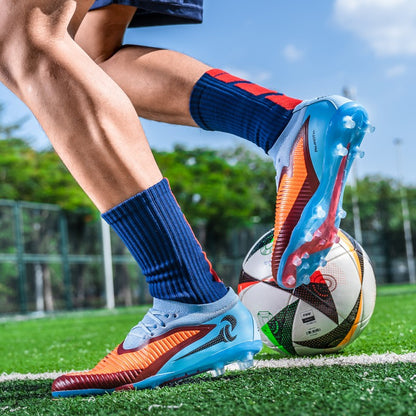 High Quality Mens Soccer Shoes TF/FG Training Football Sneakers Ultralight Non-Slip Turf Soccer Cleats Chuteira Campo 35-45