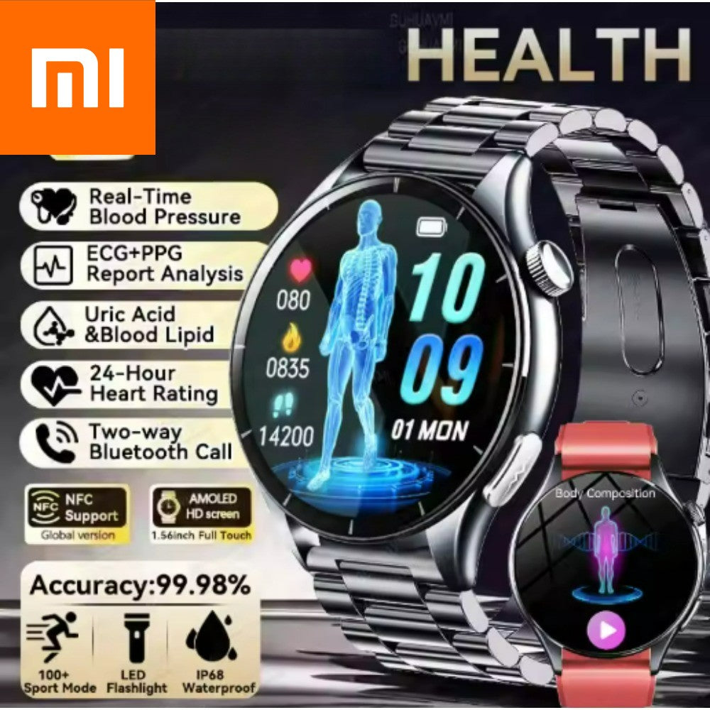 XIAOMI 704505 Novo Smartwatch ECG+PPG Preciso Ácido Úrico Lipídios Pressão Análise Corporal Smartwatch Masculino Chamada BT NFC