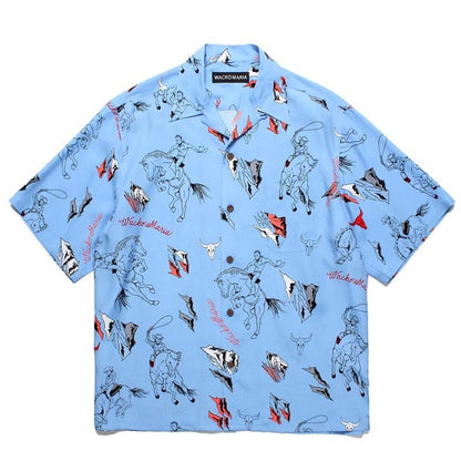 Latest Trend WACKO MARIA 25SS Vintage Denim Rope Crop Casual Hawaii Beach Holiday Mens Womens Casual Short Sleeve Shirt Tops