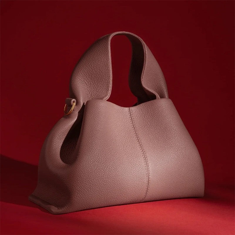 New commuting women's single shoulder cloud bag, niche retro high-end leather single shoulder crossbody bag2025