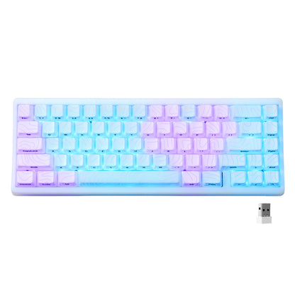 Teclado Mecânico XVX M67 JadeStone com Teclas IMD-Tech Hot Swappable Design Gasket Teclado com Retroiluminação RGB Personalizada Tri-Modo