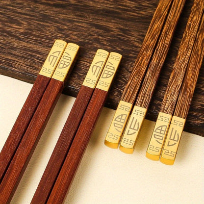 Conjunto de Hashis de Madeira Rosewood para Uso Doméstico Hashis de Madeira Sólida Hashis de Madeira Utensílios de Mesa Japoneses de Madeira Vermelho
