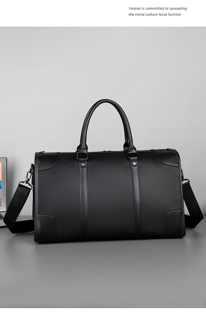 Men‘s Luxe Business Travel Bag Large Capacity with 15.6' Laptop Waterproof PU Material Lightweight for Trip Gym Bolsos de Viajes