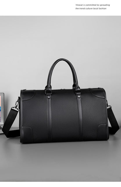 Men‘s Luxe Business Travel Bag Large Capacity with 15.6' Laptop Waterproof PU Material Lightweight for Trip Gym Bolsos de Viajes