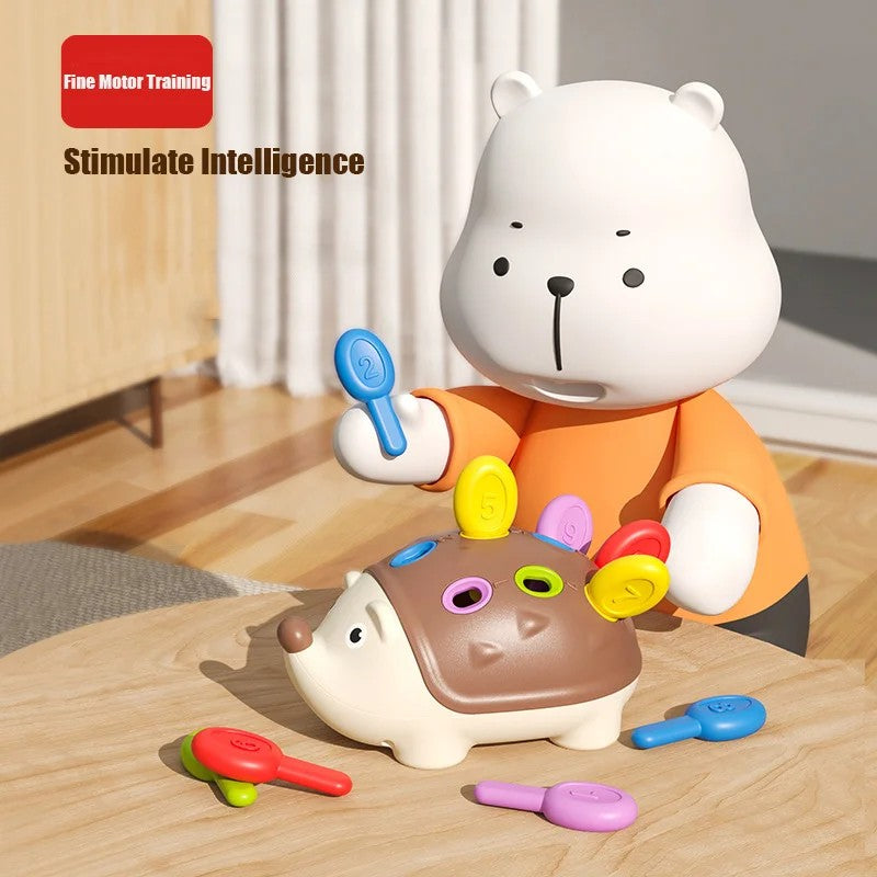 Hedgehog Montessori Baby Toys Hand-eye Coordination Fine Motor Training Develop Concentration Children Sensory Educational Toy