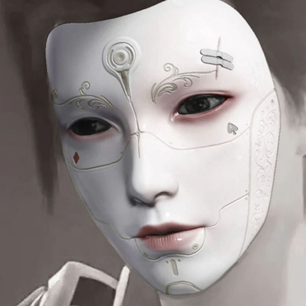 Ancient Style Machinery Beautiful Male Adult Party Beauty Mask Chinese Style Hand-painted Decorative Hanfu Accessory Mask