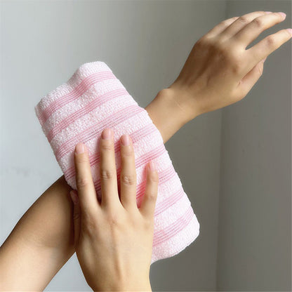 1pc Exfoliating Back Body Scrubber For Shower Bath, Long Strip Rubbing Scrub Towel, Exfoliating Washcloth