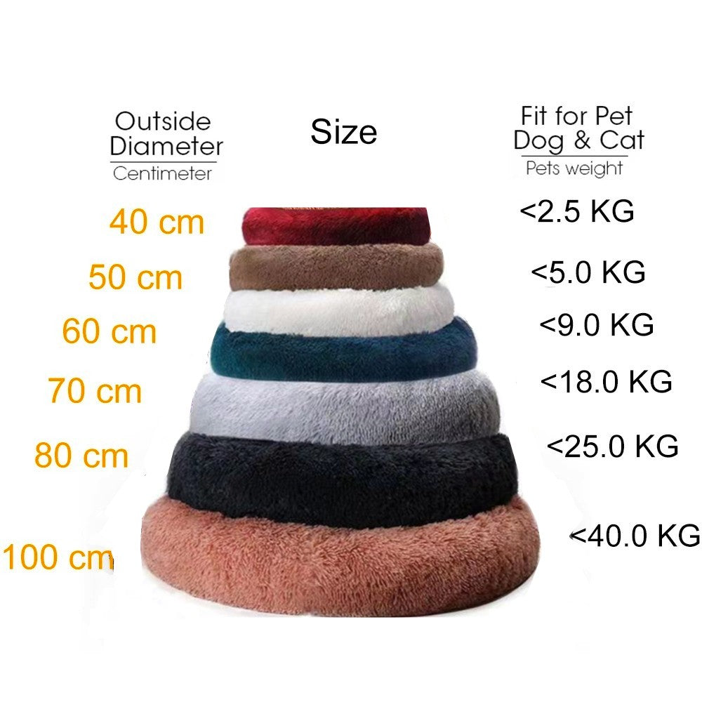 Cama para Cachorro, Donut Grande Redondo, Cesta Pelúcia de Inverno para Cães Médios, Acessórios, Casinha Fofa, Pequeno, Filhote, Animais de Estimação, Gato, Produtos