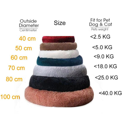Cama para Cachorro, Donut Grande Redondo, Cesta Pelúcia de Inverno para Cães Médios, Acessórios, Casinha Fofa, Pequeno, Filhote, Animais de Estimação, Gato, Produtos
