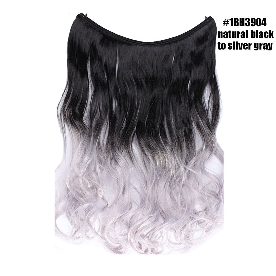 BENEHAIR Cabelo Sintético com Fio Invisível Sem Clipes Extensões de Cabelo Linha Secreta de Pesca Apliques de Cabelo Falso Para Mulheres