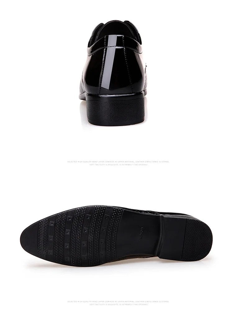 Men's  Leather Shoes Black Soft Leather Soft Bottom Spring And Autumn Best Man Men's Business Formal Wear plus size 38-48