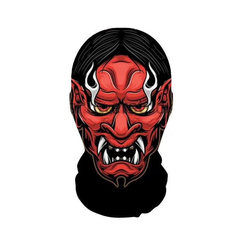 Halloween Terror Masks 3D Printing Skull Pattern Elastic Mesh Face Mask Funny Party Cosplay Props Balaclava Breathable Headcover