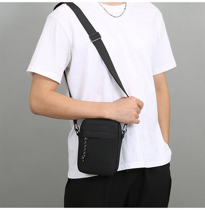 Simple Casual Mini Crossbody Bag Men's Nylon Small Shoulder Bag For Men Oxford Messenger Phone Side Sling Bag Husband Chest Pack