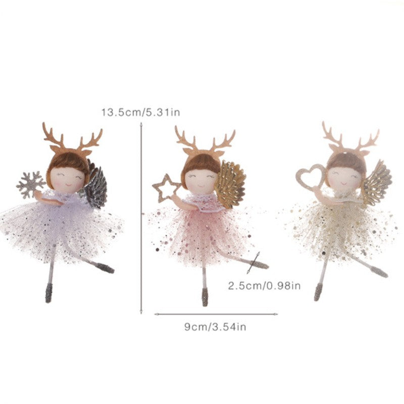 New Year 2024 Christmas Angel Dolls Xmas Tree Pendant Ornaments Navidad 2022 Christmas Decoration for Home Natal Gifts Noel Deco