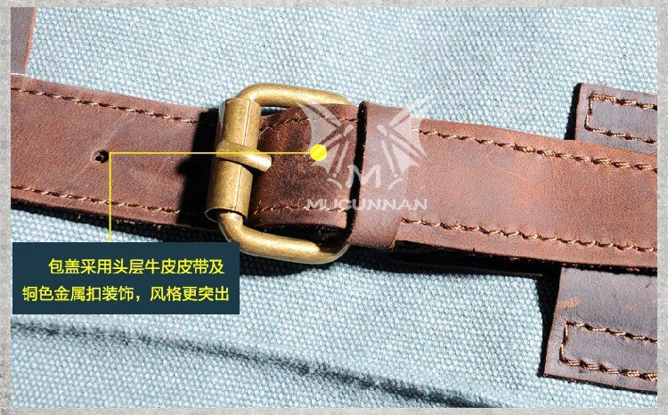 Fashion Male Backpack Leather military Canvas backpack Men backpack women school backpack school bag bagpack rucksack mochila