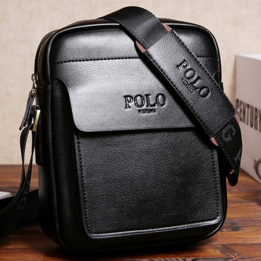 New Polo Men's Single Shoulder Bag Korean Style Business Casual Crossbody Bag Vertical Model for Men