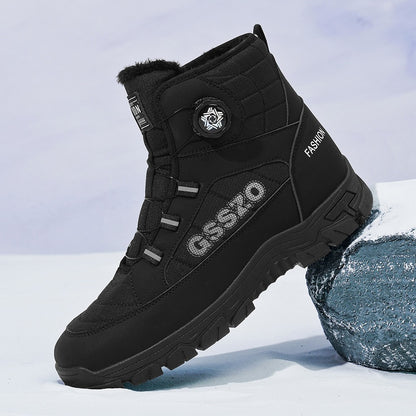Winter New Swivel Buckle Fleece Waterproof Snow Boots Outdoor Non-slip and Wear-resistant
