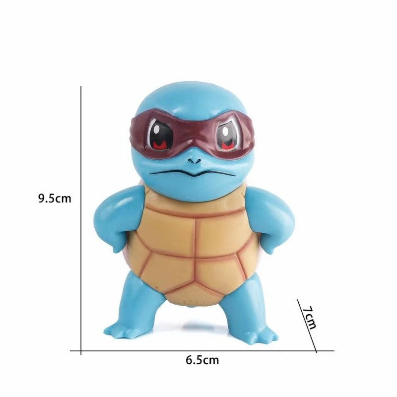 3 Estilos Boneco Pokémon 9cm Squirtle de Óculos de Sol Figura PVC Modelo Colecionável Pokémon Go Boneco de Ação Presente de Aniversário Infantil