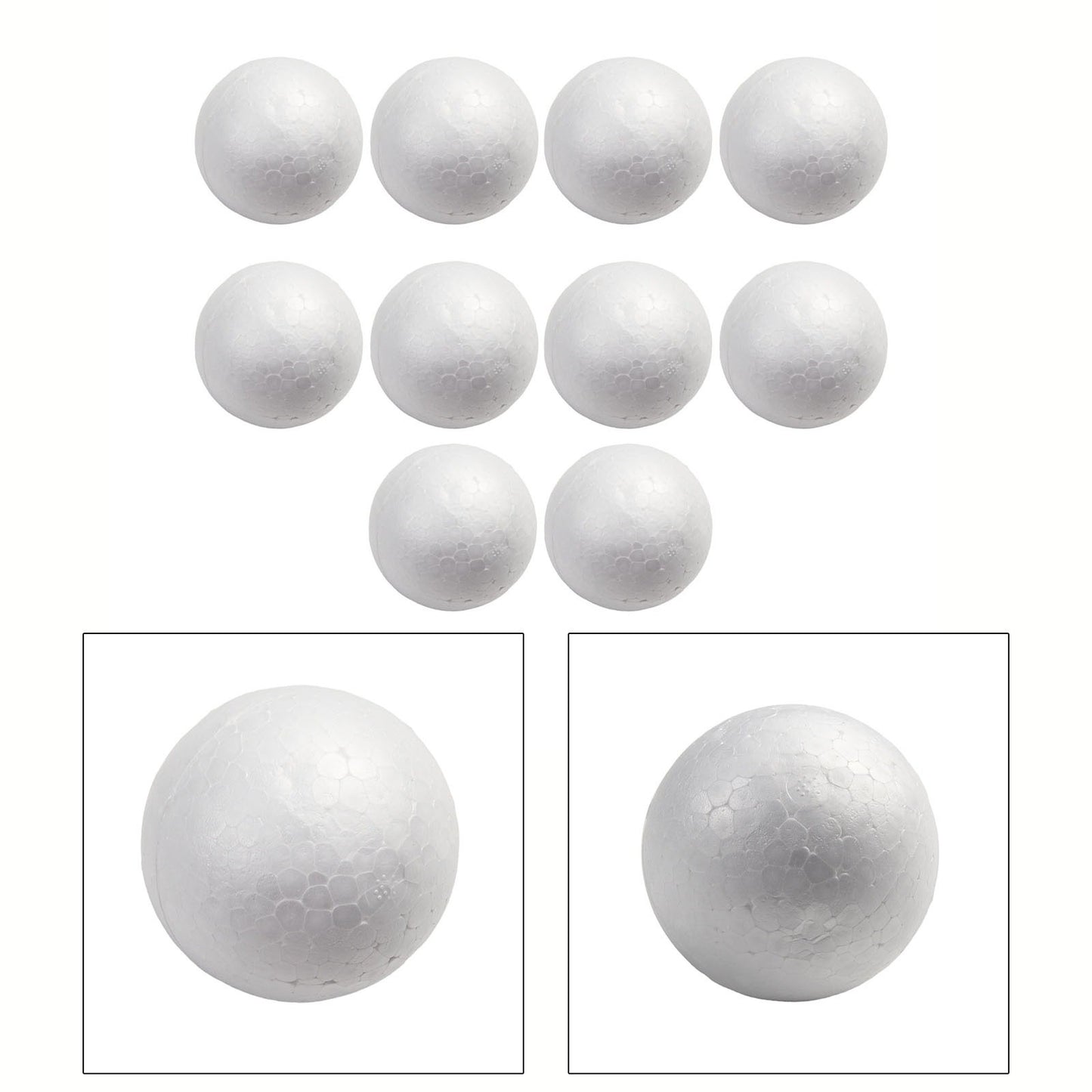 10pcs Solid Foam Ball Polystyrene Balls 50mm-100mm  Round DIY Accessory Handmade For Party Celebration Christmas Decoration