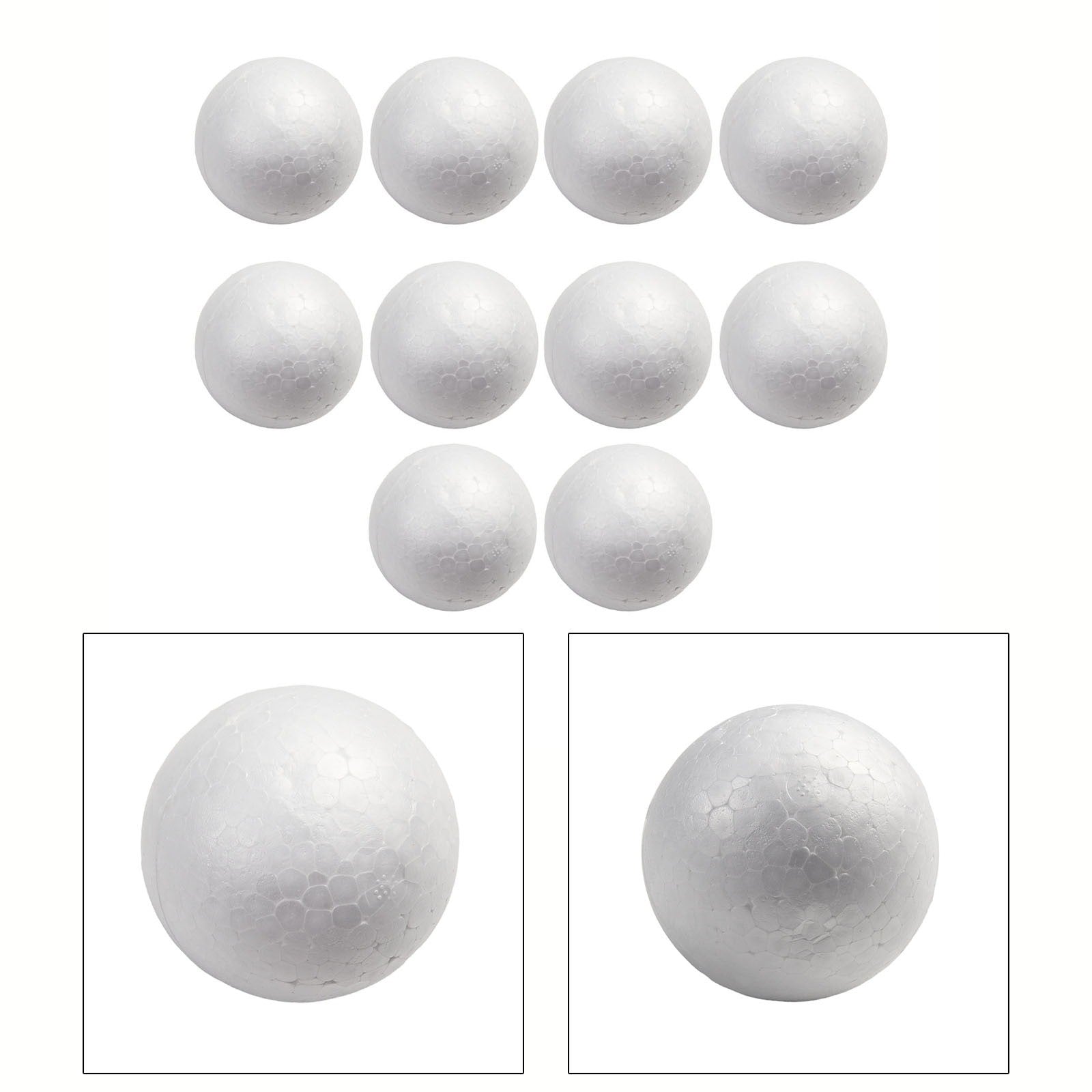 10pcs Solid Foam Ball Polystyrene Balls 50mm-100mm  Round DIY Accessory Handmade For Party Celebration Christmas Decoration