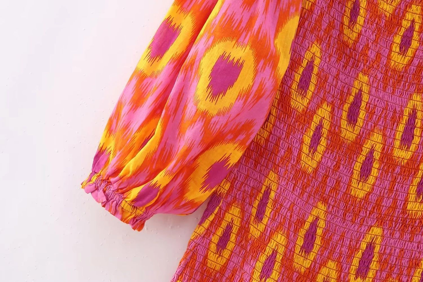 Women Summer Party Holiday Lady Streetwears Print Ruffle Pleated Long Dress Fash