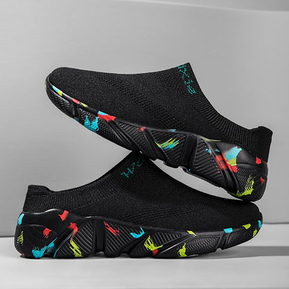 Men And Woman Sneakers Couples Slip On Half Shoes Comfortable Ankle Sock Shoes Increase Height Casual Shoes Size 35-47