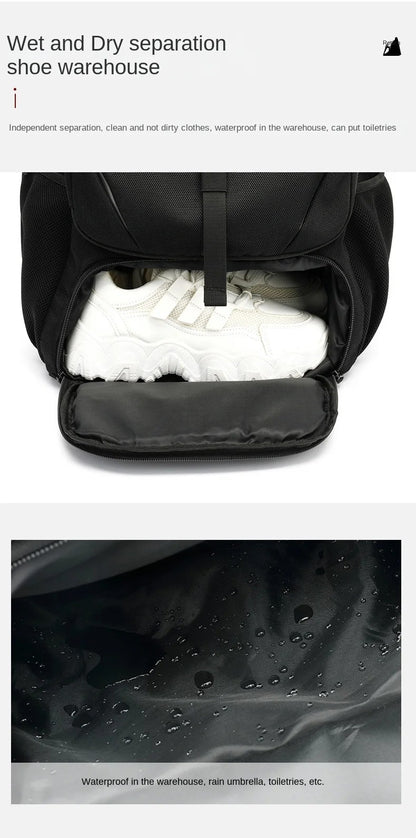 Mochila de Viagem 50L 60L 80L para Mulheres e Homens Mochila Masculina de Grande Capacidade para Viagem de Negócios Mochilas Impermeáveis ao Ar Livre Bolsa Feminina para Laptop
