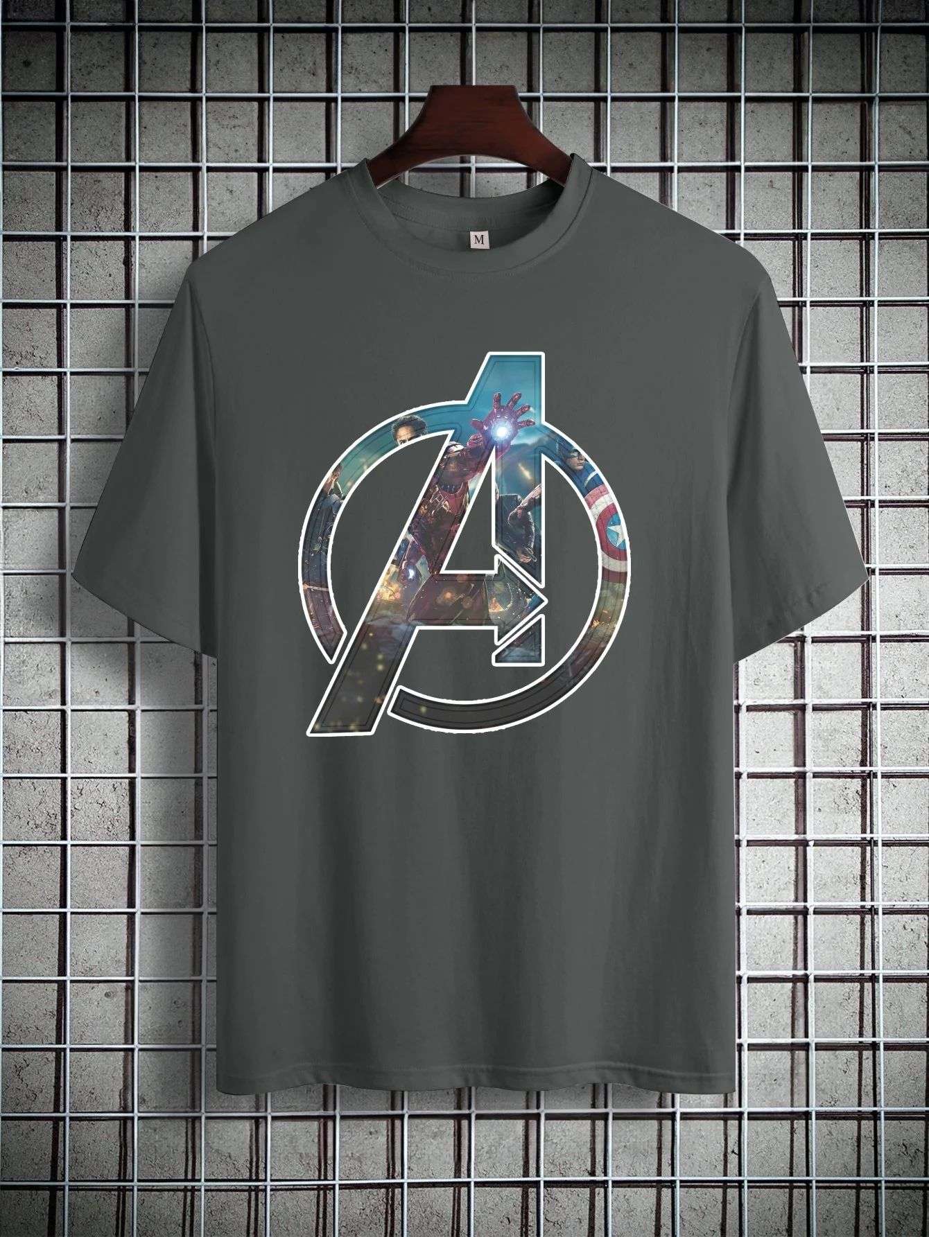 Marvel Tshirt Disney Graphic - Soft Cotton Blend Round Neck Short Sleeve Printed Letter Pattern Casual Summer Top for Men