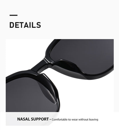 2025 New Ultra Light Square Black Face Enhancing Sunglasses With Trendy Natural Color And Uv Resistant  Sunglasses 3069