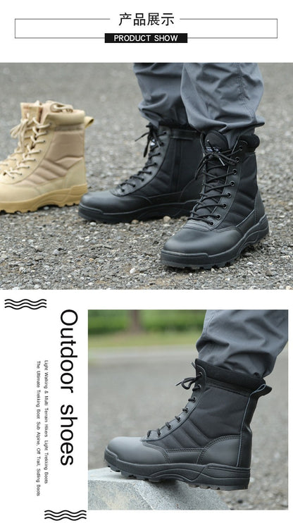 Botas Táticas Masculinas Botas de Força Especial Botas de Combate no Deserto Botas de Caminhada ao Ar Livre Botas de Tornozelo Masculinas Botas de Segurança para o Trabalho