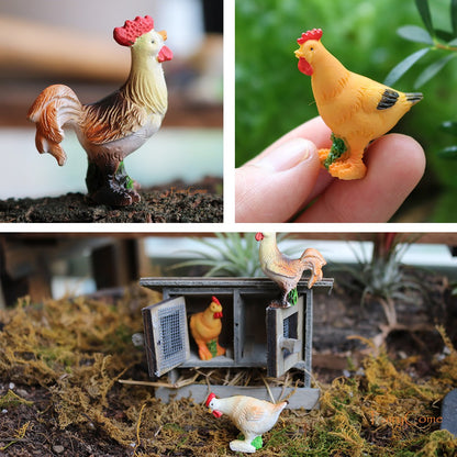 Miniature Fairy Garden Squirrels Set Miniature Forest Animal Figures Figurines Kit Mini Garden Supplies Bonsai Decorations