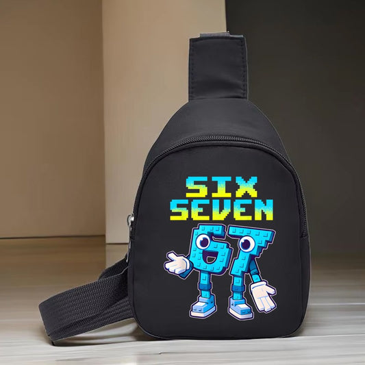 Hot Sales Children Chest Bag Six Seven Italian Brainrot Cute Purses and Handbags Girl Boy 67 Six Seven Long Strap Shoulder Bag