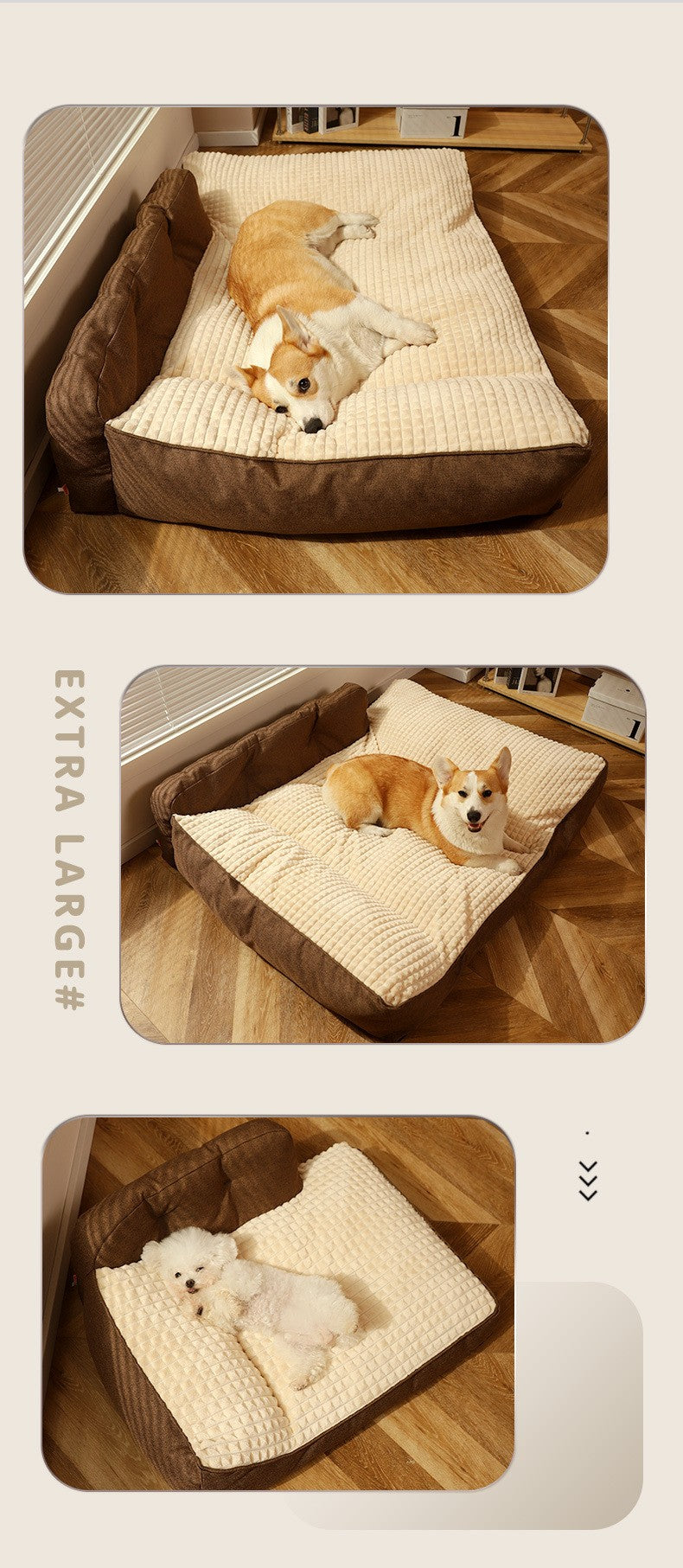 Sofá para Cachorros Grandes Confortável Outono e Inverno Golden Retriever Cama Grande e Profunda para Cães Gatos Canil Ninho de Estimação