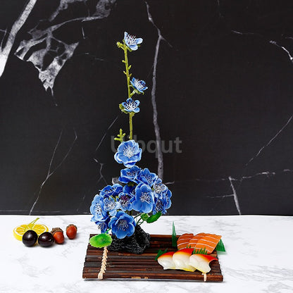 Bandeja de prato para frutos do mar, Barco de Sushi, Plantas de Flores Decorativas, Concepção Artística, Pequeno Ornamento Decorativo, Flor de Pêssego Criativa