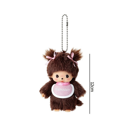 2026 NEW Monchhichi Plush Doll Pendant Kawaii Monkey Keychain Cute Cartoon Couple Keyring Bag Charms Birthday Gift ??? ?????