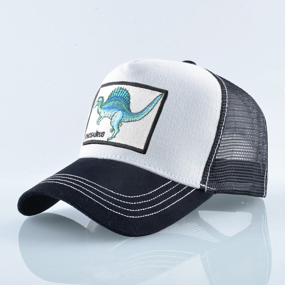Men's Summer Baseball Cap Women Streetwear Trucker Caps With Spinosaurus Patch Snapback Hip Hop Drack Bones Adjustable Viosr Hat